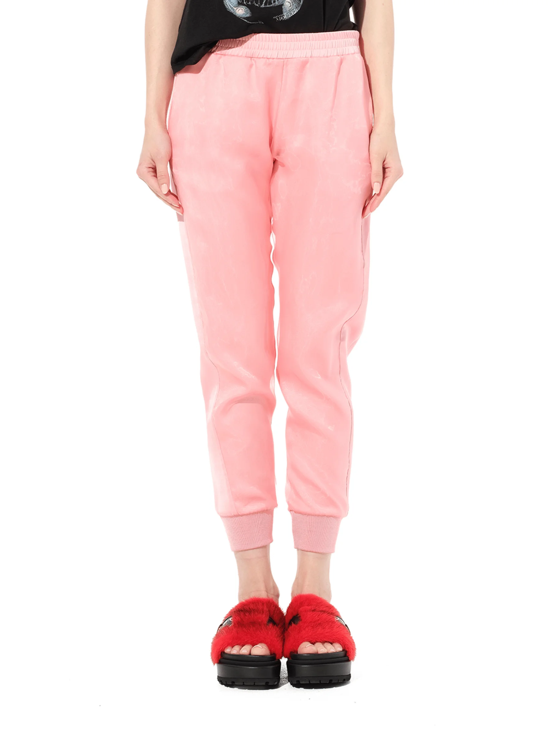 Satin Organza Jogger in Anemone - 1