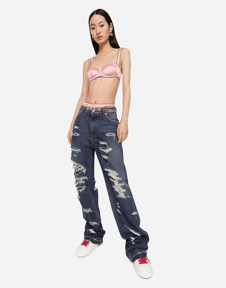 Denim jeans with rips - 5
