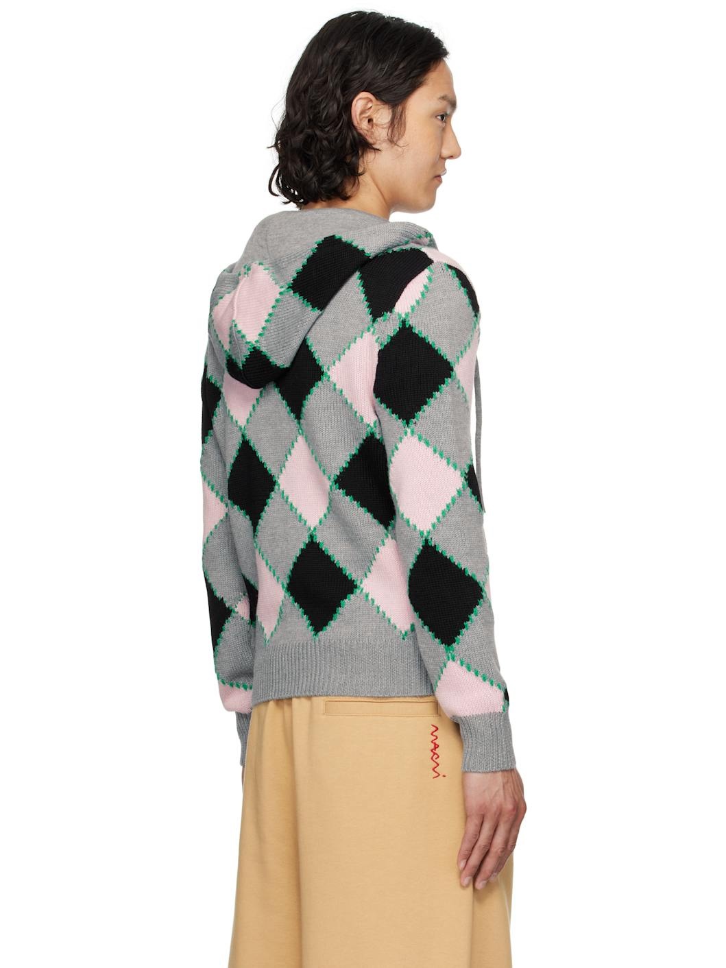 Gray Argyle Gauge 5 Jacket - 3