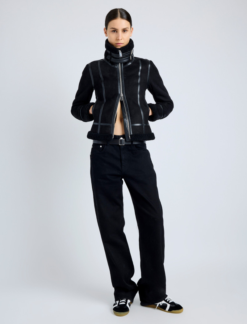 Proenza Schouler Arlo Jacket in Suede Shearling outlook