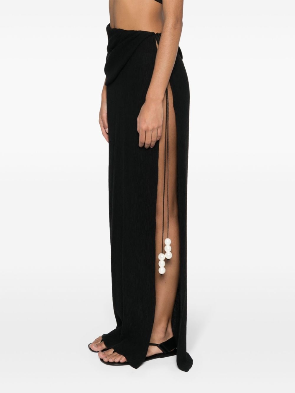 asymmetric-design skirt - 3