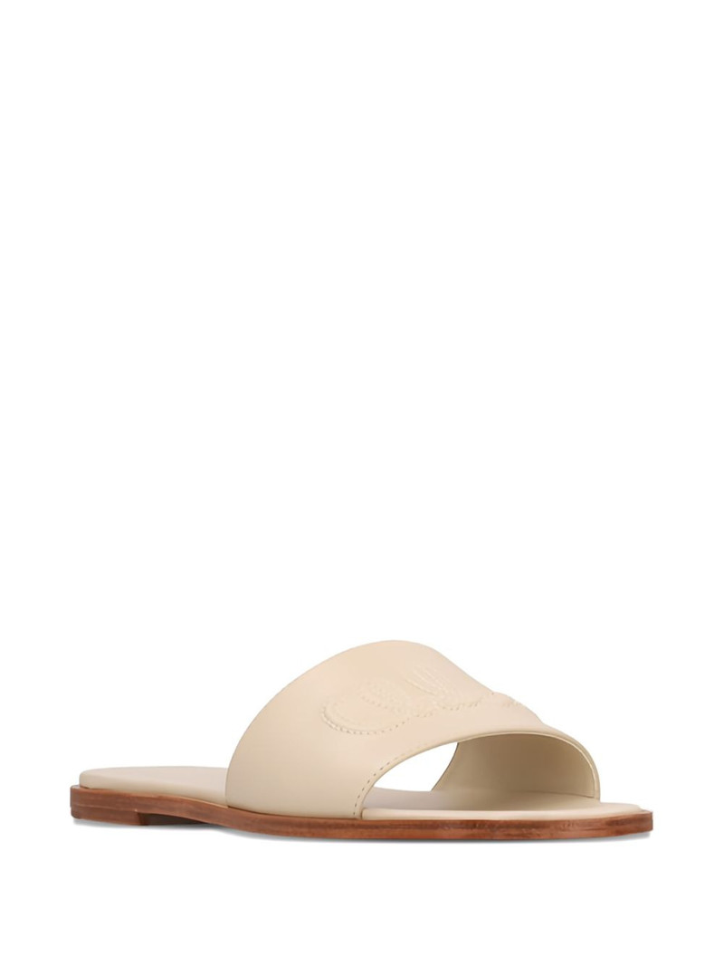 Chloé logo-embossed leather sandals outlook
