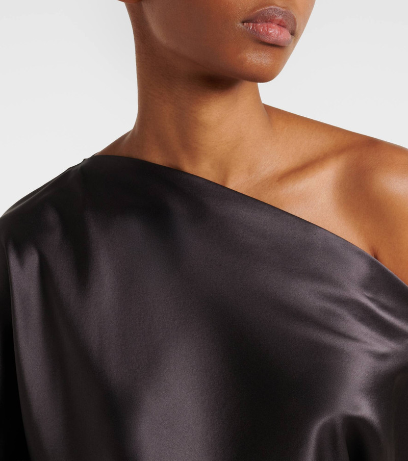 One-shoulder silk satin top 4