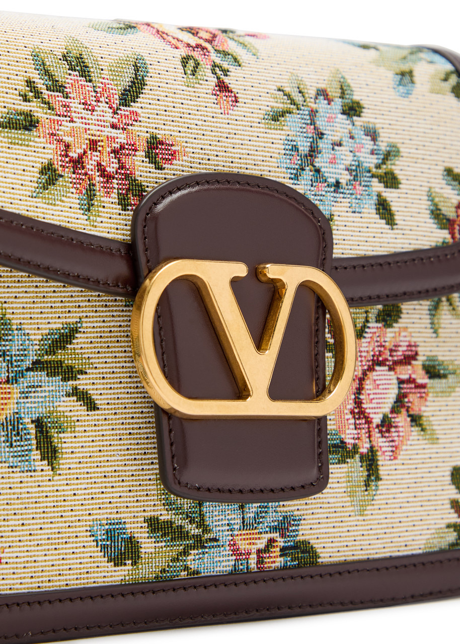 Valentino Garavani Floral-jacquard Canvas and Leather Cross-body bag - 3