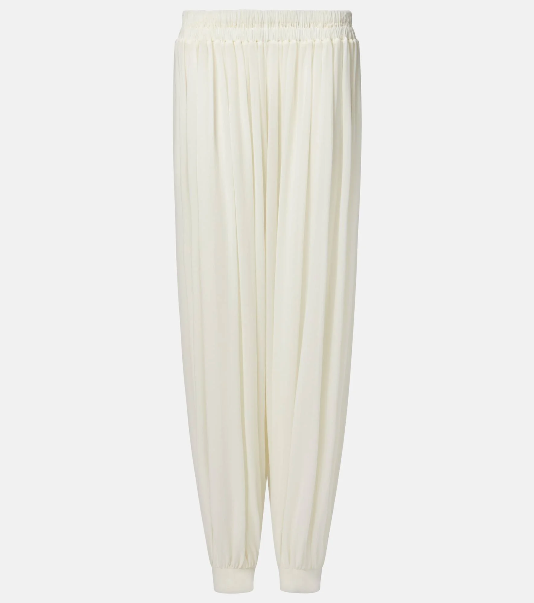 Silk-blend wide-leg pants - 1