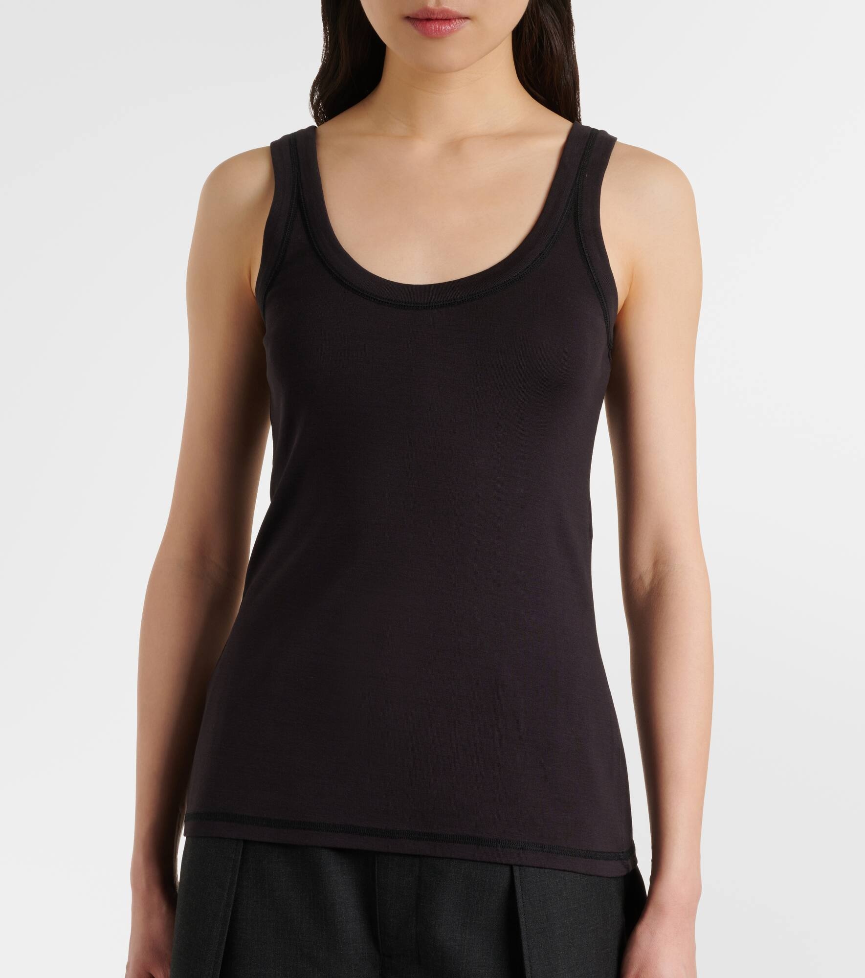 Cotton jersey tank top - 5