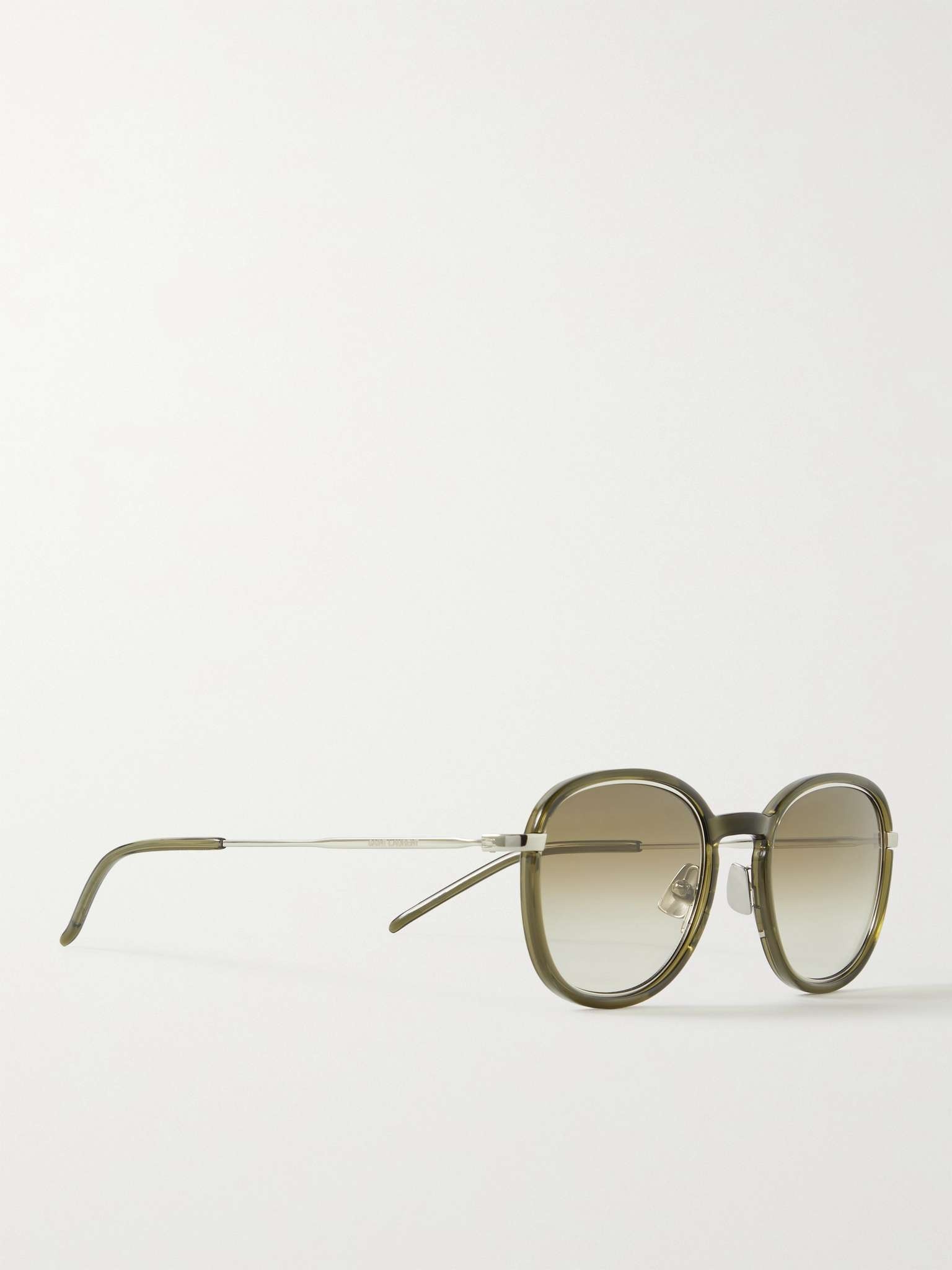 Round-Frame Acetate and Silver-Tone Sunglasses - 3