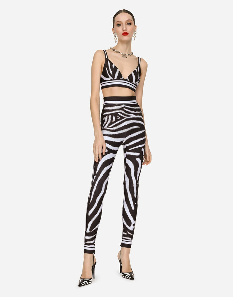 Zebra-print jersey top 2