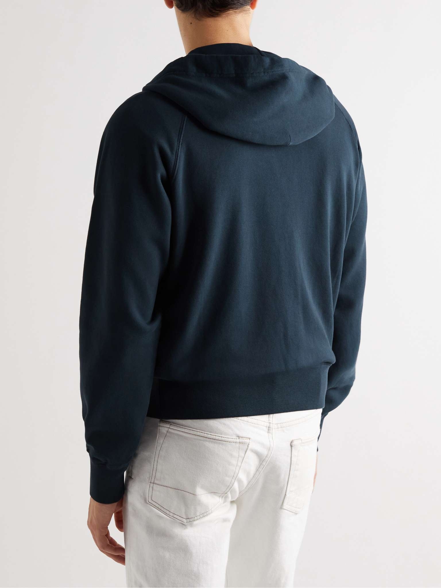 Garment-Dyed Cotton-Jersey Zip-Up Hoodie - 7