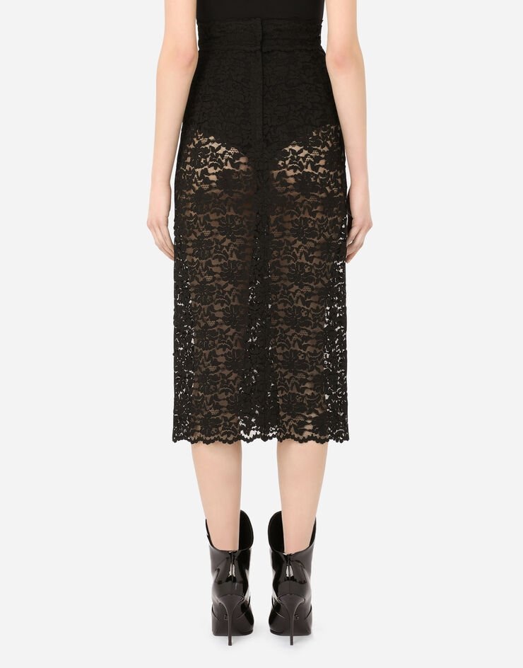 Floral lace midi skirt - 2