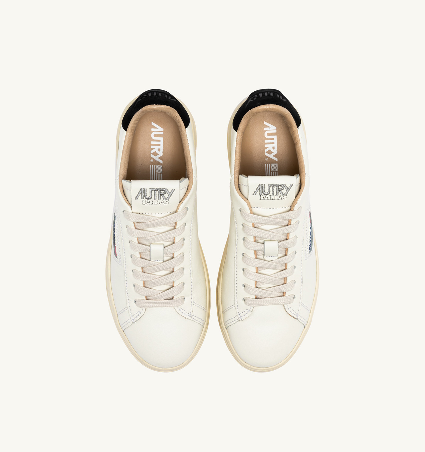 DALLAS LOW SNEAKERS IN WHITE AND BLACK LEATHER - 5