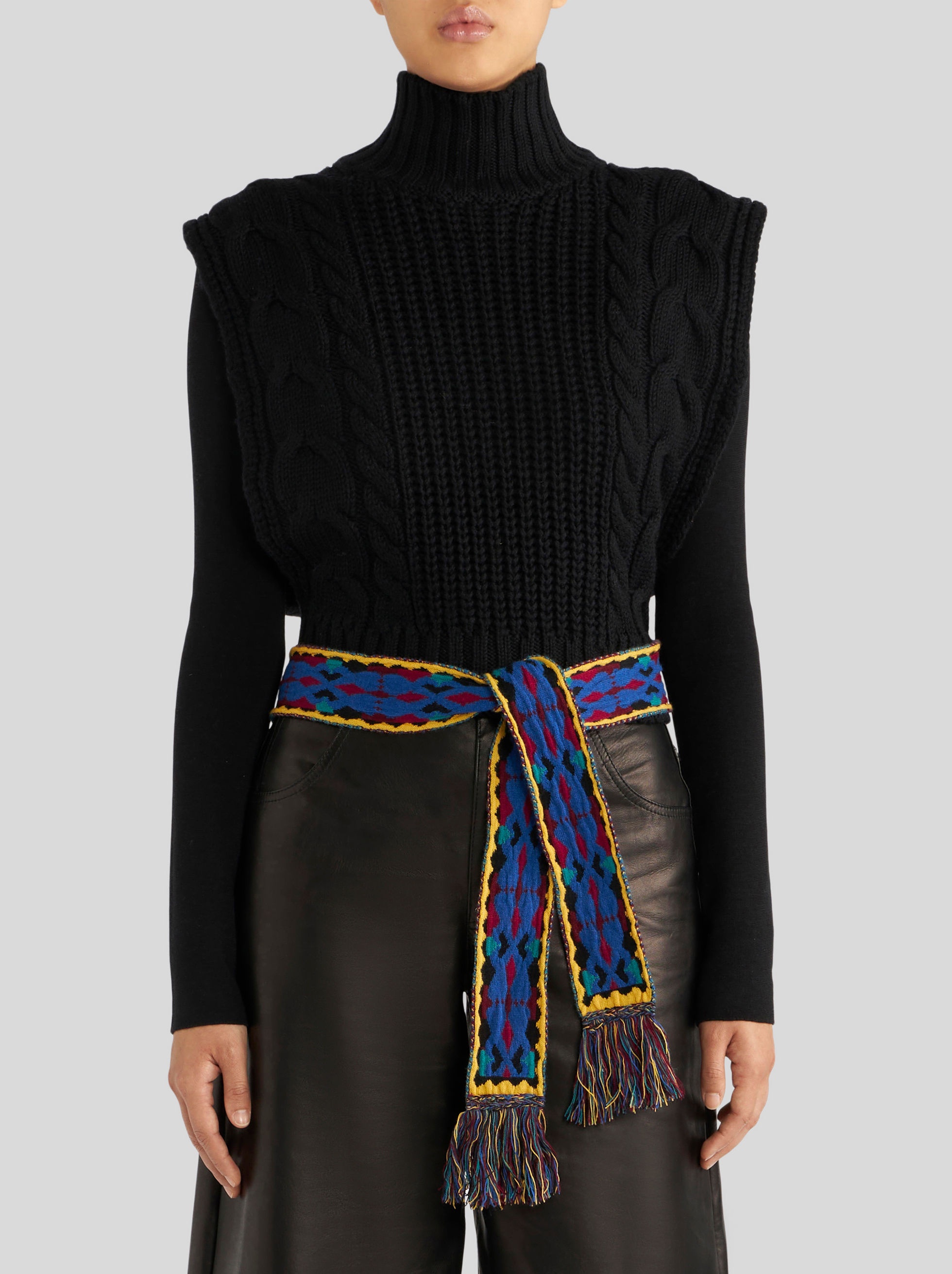 JERSEY DICKEY WITH JACQUARD BELT - 2