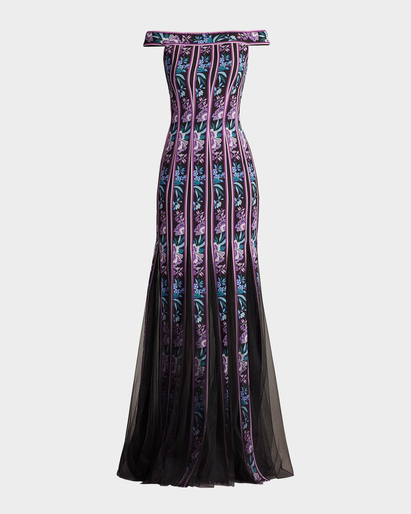 Off-Shoulder Godet Gown 1