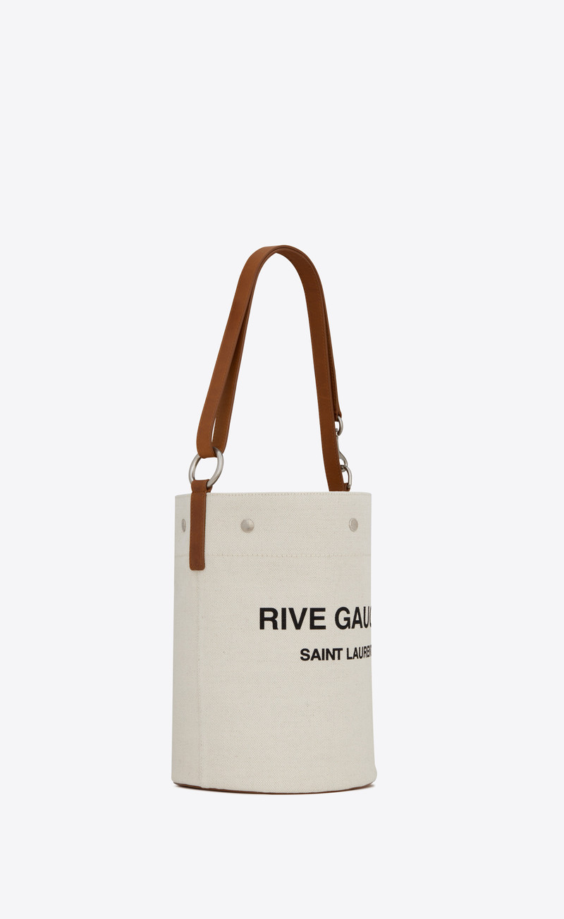 rive gauche bucket bag in linen 6