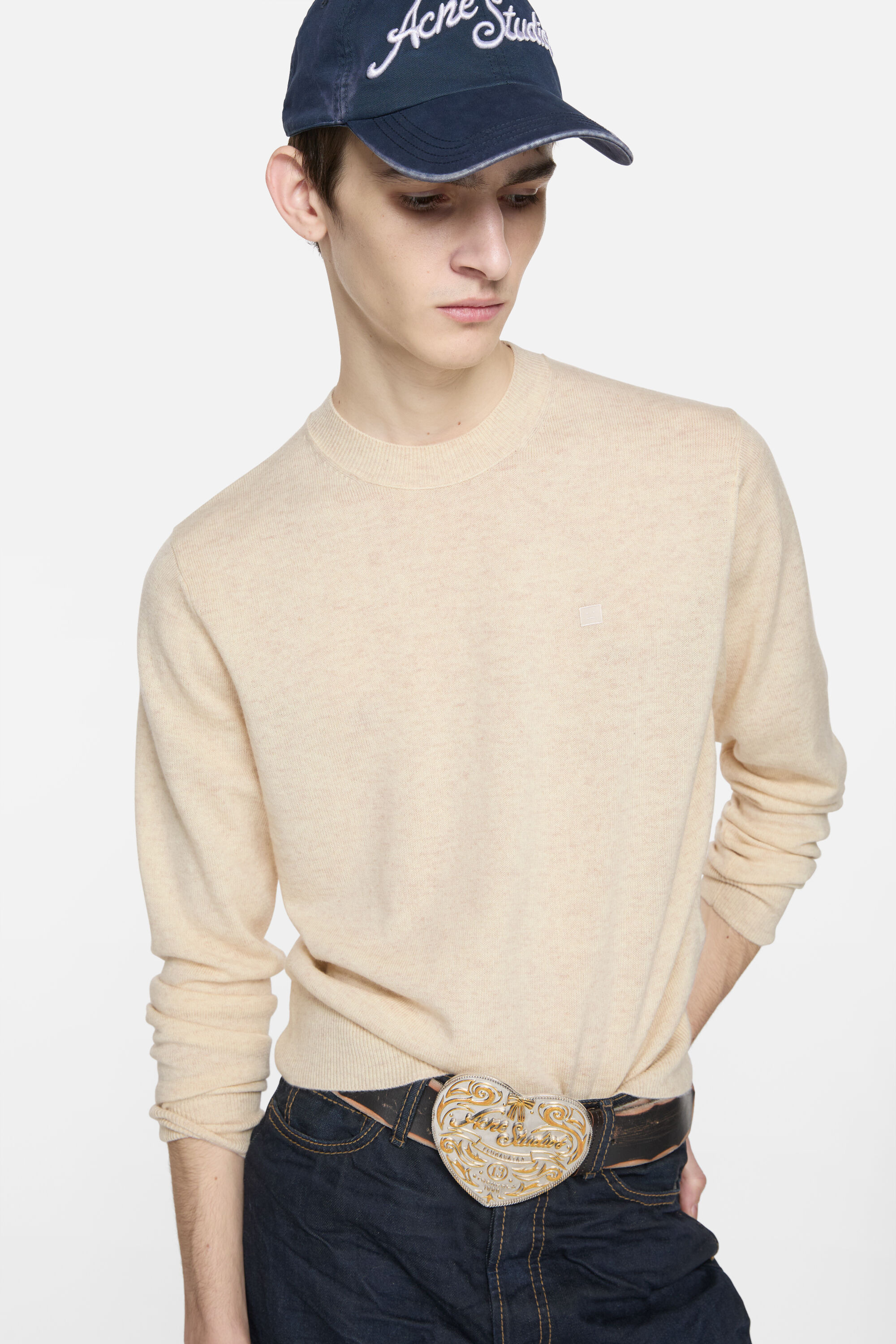 Crewneck jumper - Yak wool - Oatmeal melange - 4