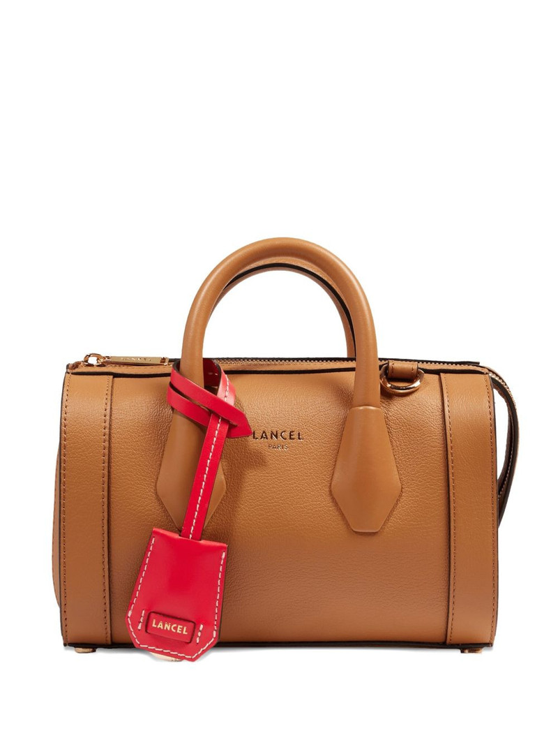 leather top-handle tote bag 1