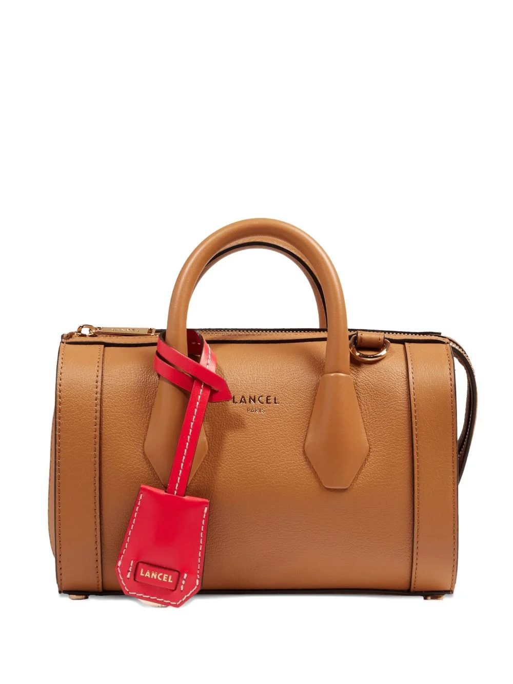 leather top-handle tote bag - 1