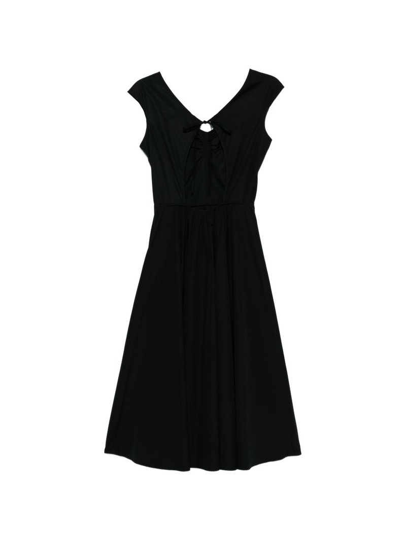 Aspesi cut-out ruched midi dress outlook