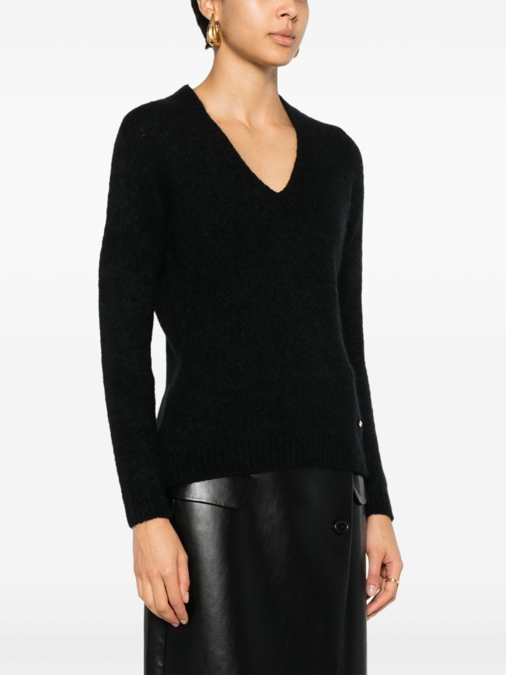 V-neck long-sleeve jumper - 3