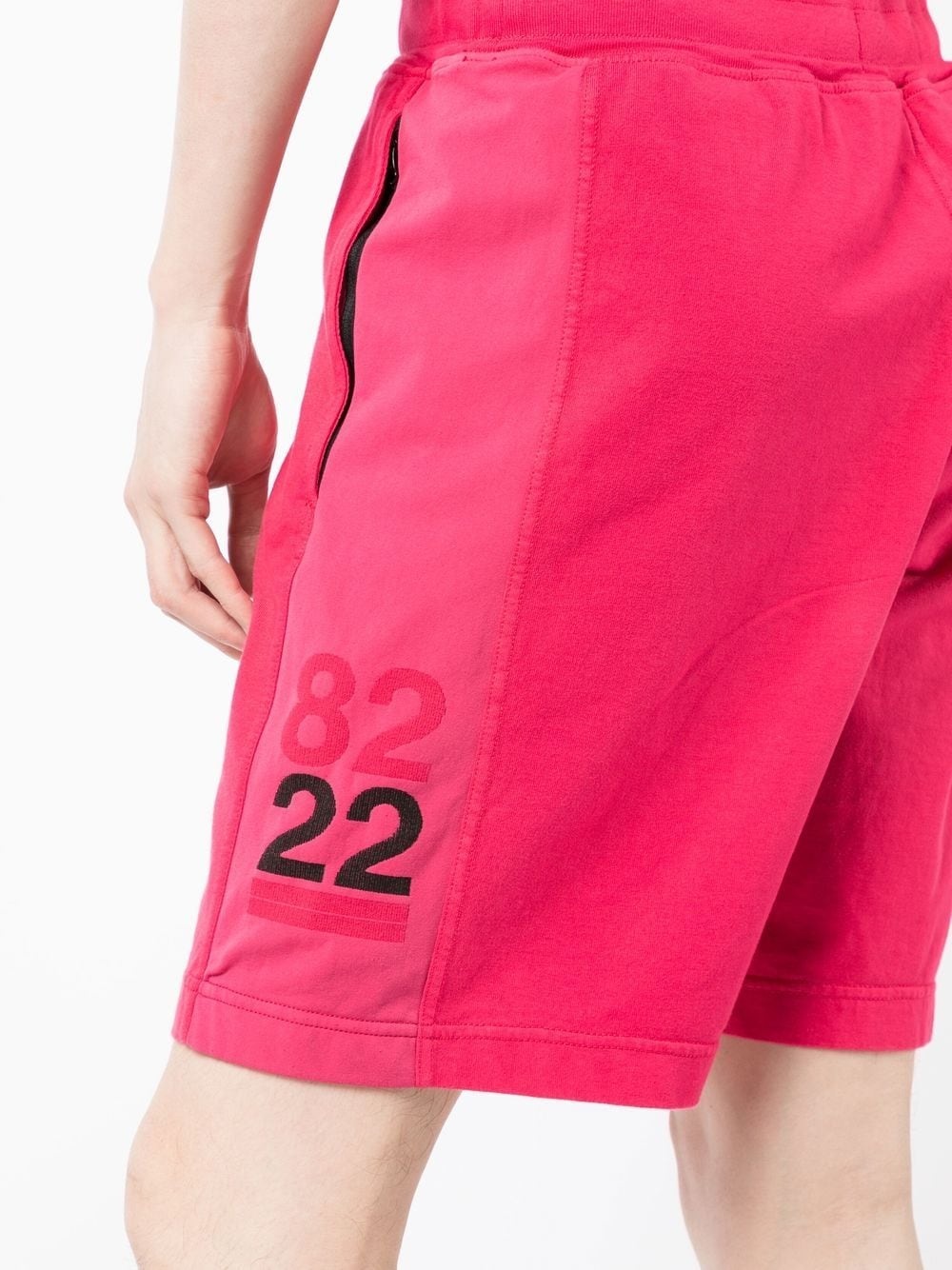 number-print cotton shorts - 5