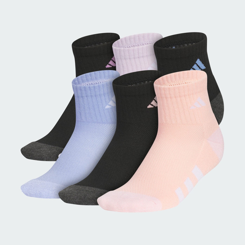 Athletic Cushioned 6-Pack Quarter Socks Kids 1