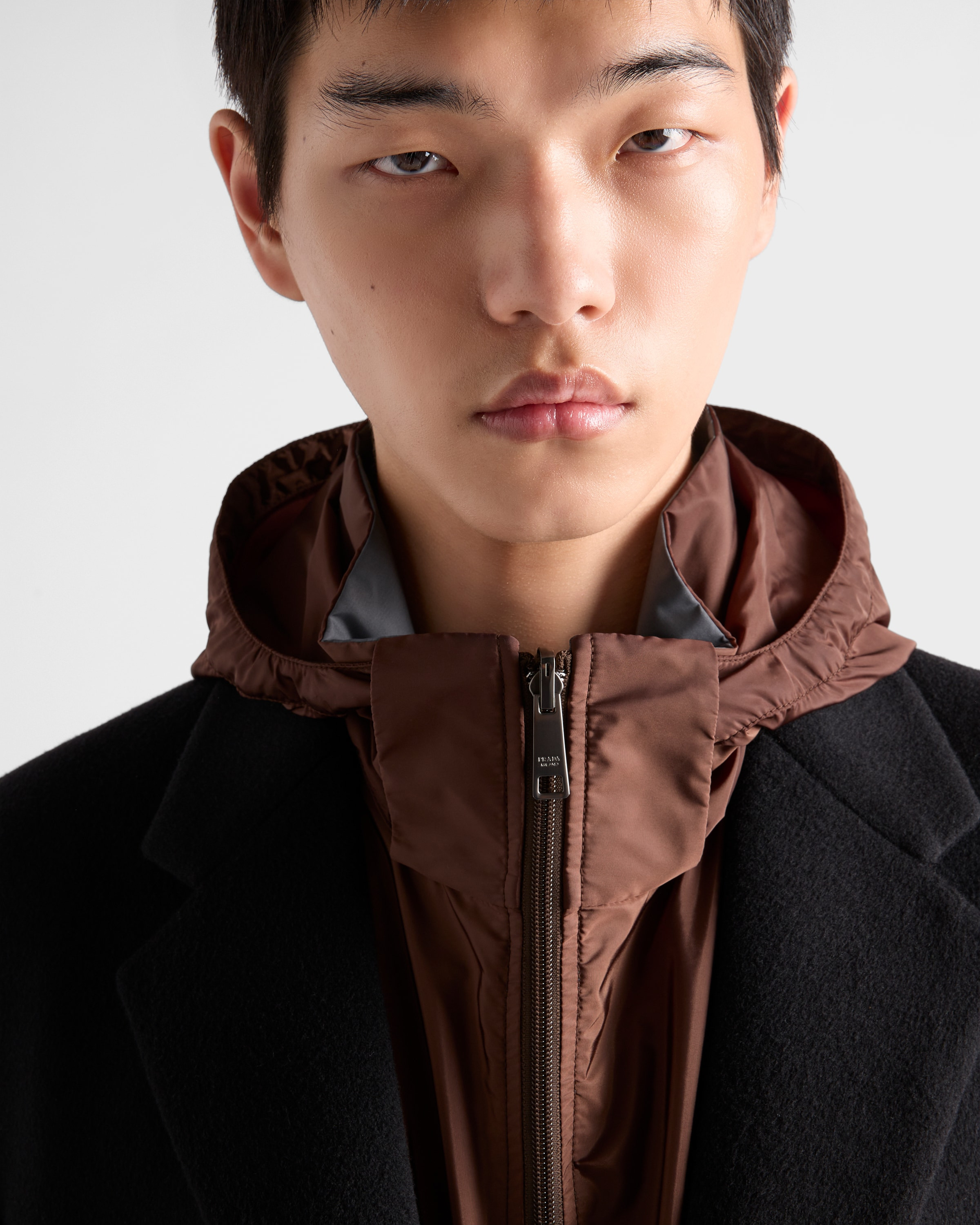 Single-breasted wool blend coat - 3