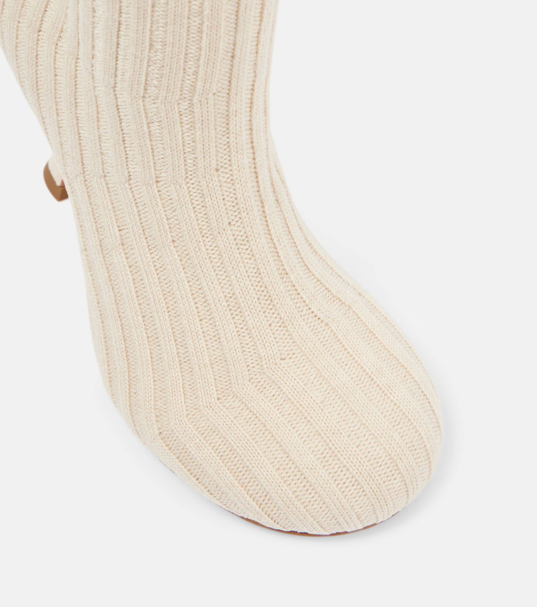 Veneda 95 stretch ribbed-knit knee boots - 5
