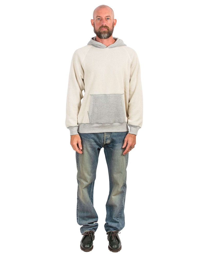 The Real McCoys MC22005 Thermal Sweatshirt (Two-Tone) Grey outlook