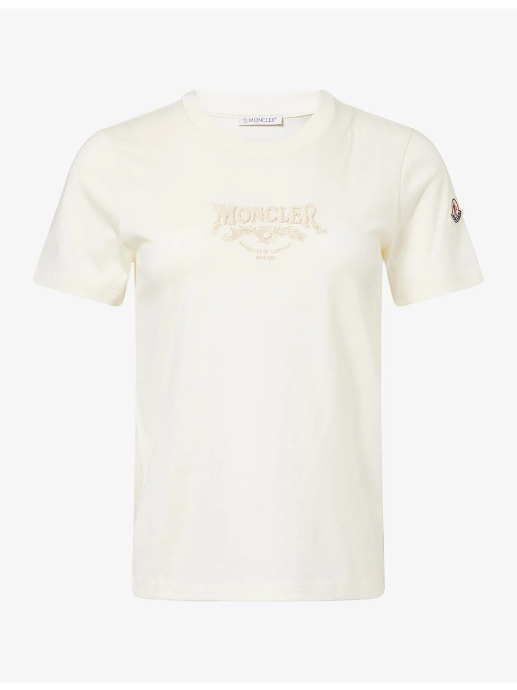 Logo-Patch Embellished Cotton T-shirt - 1
