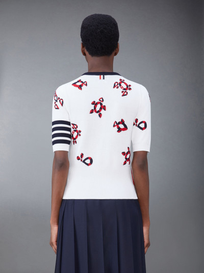 Thom Browne 4-Bar intarsia-knit top outlook