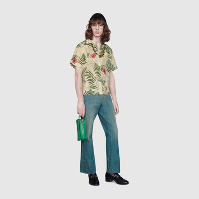 GUCCI Hawaiian print bowling shirt outlook