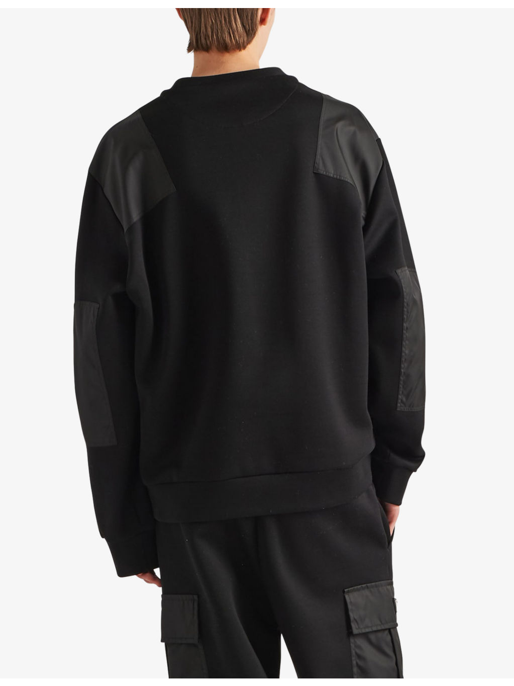 Re-Nylon flap-pocket cotton and recycled-nylon sweatshirt - 4