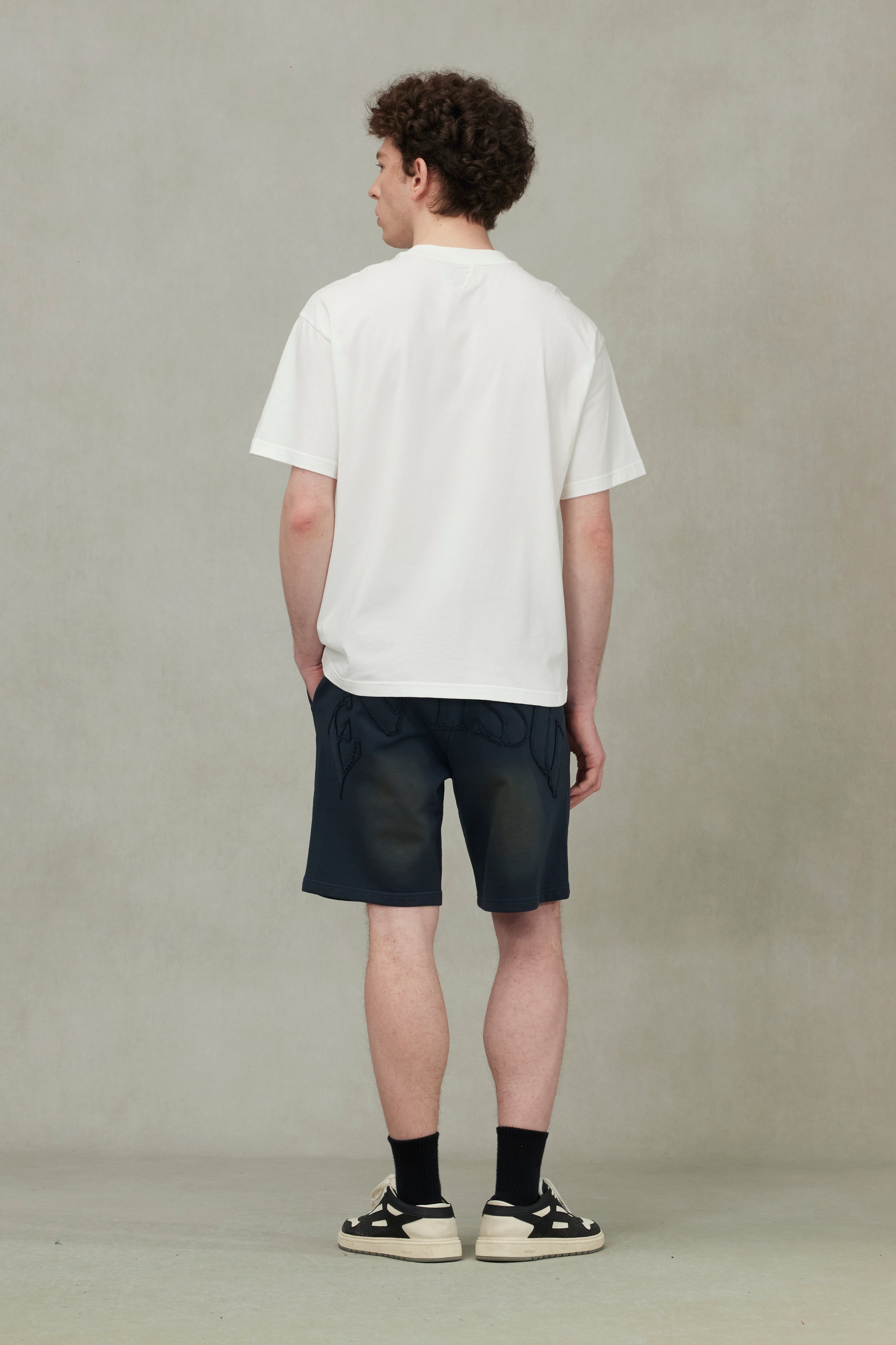 Seagull Embroidery Stitching Pocket Relax Fit T-Shirt - 4