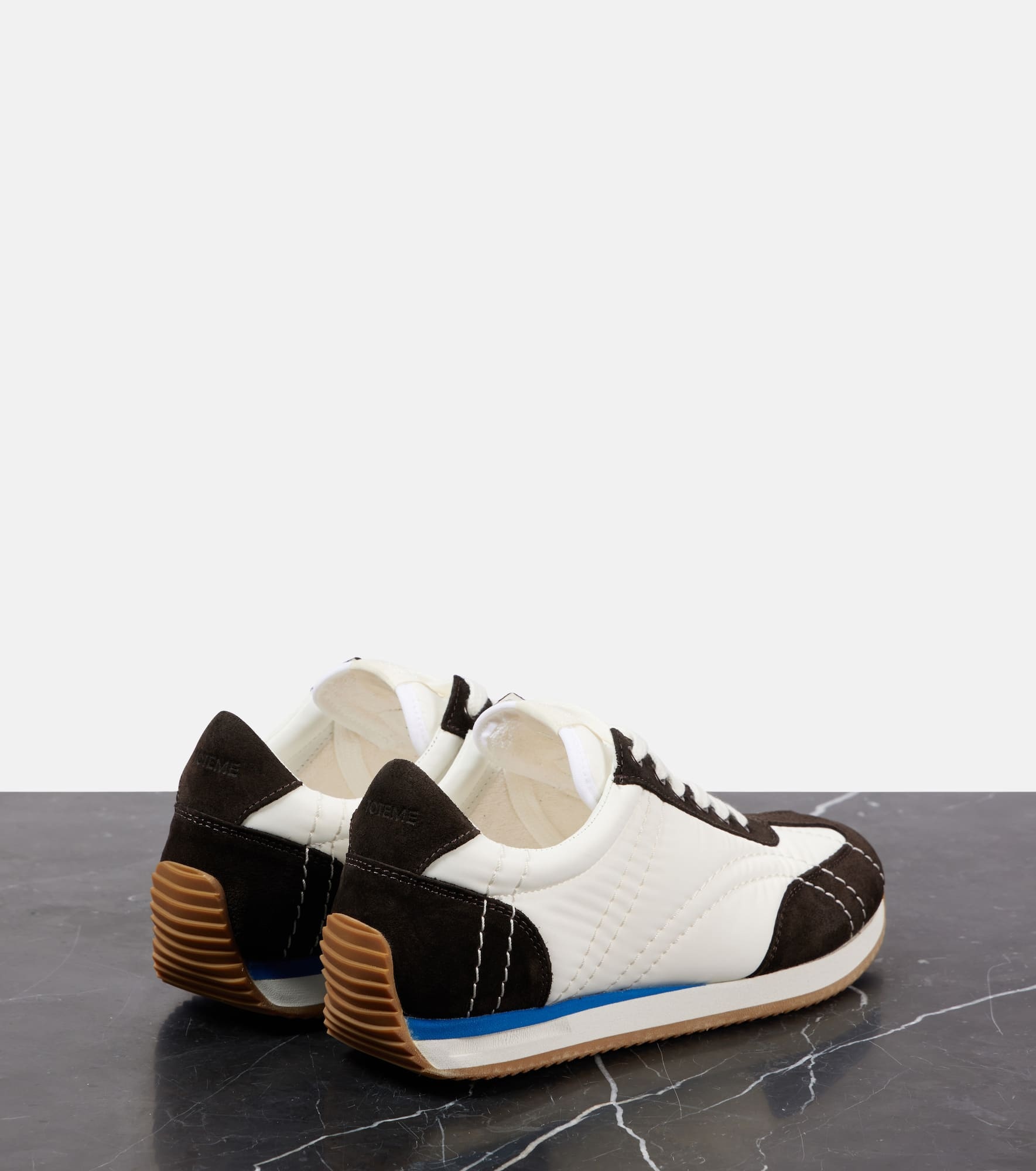 Suede-trimmed sneakers - 2