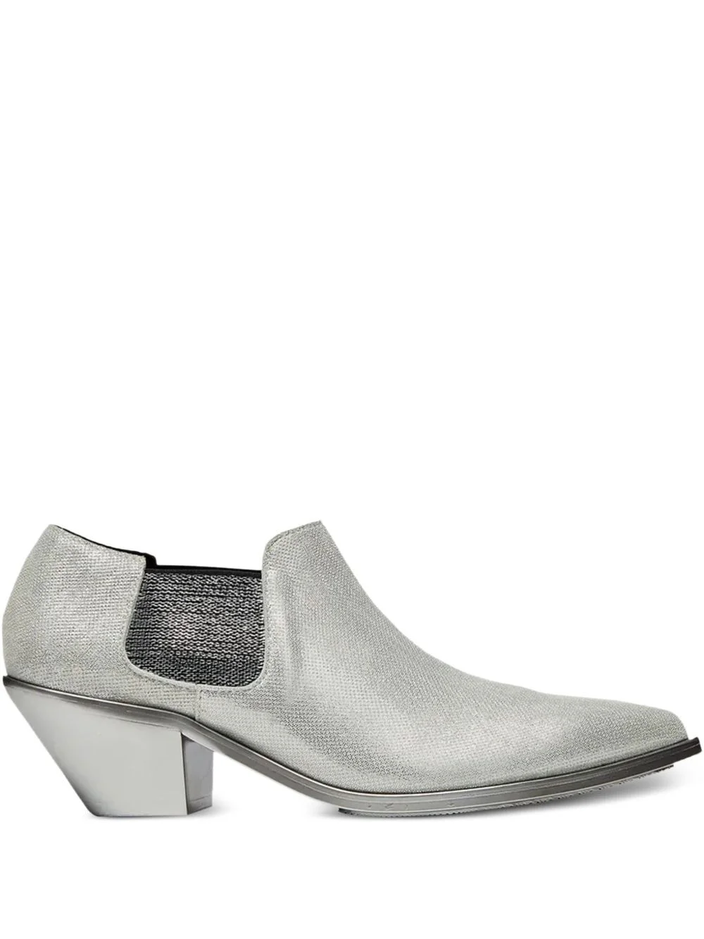 metallic-effect pointed-toe chelsea boots - 1