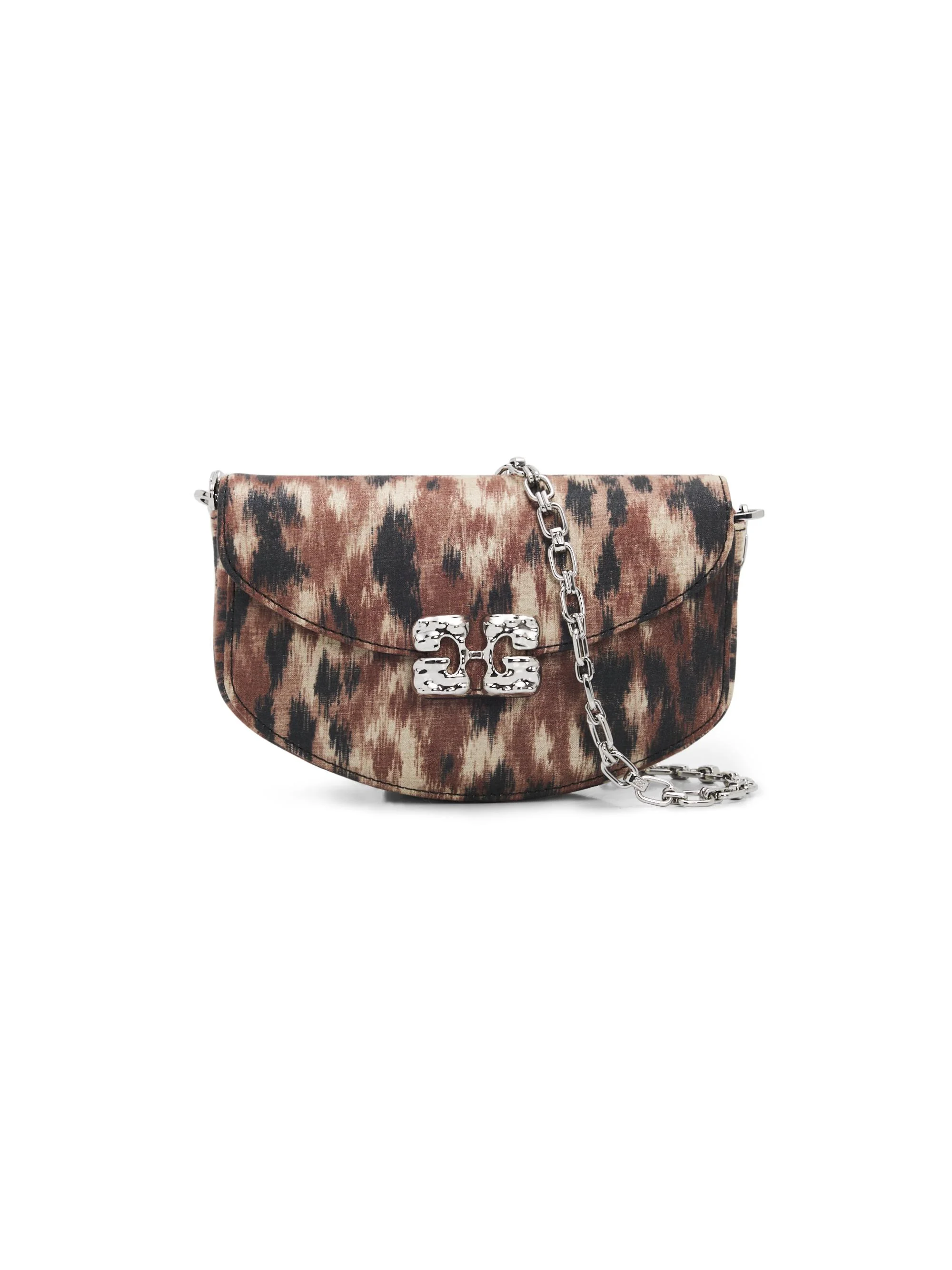 Women's Lulu Blurred Leopard Wallet-On-Chain - Burro - 1