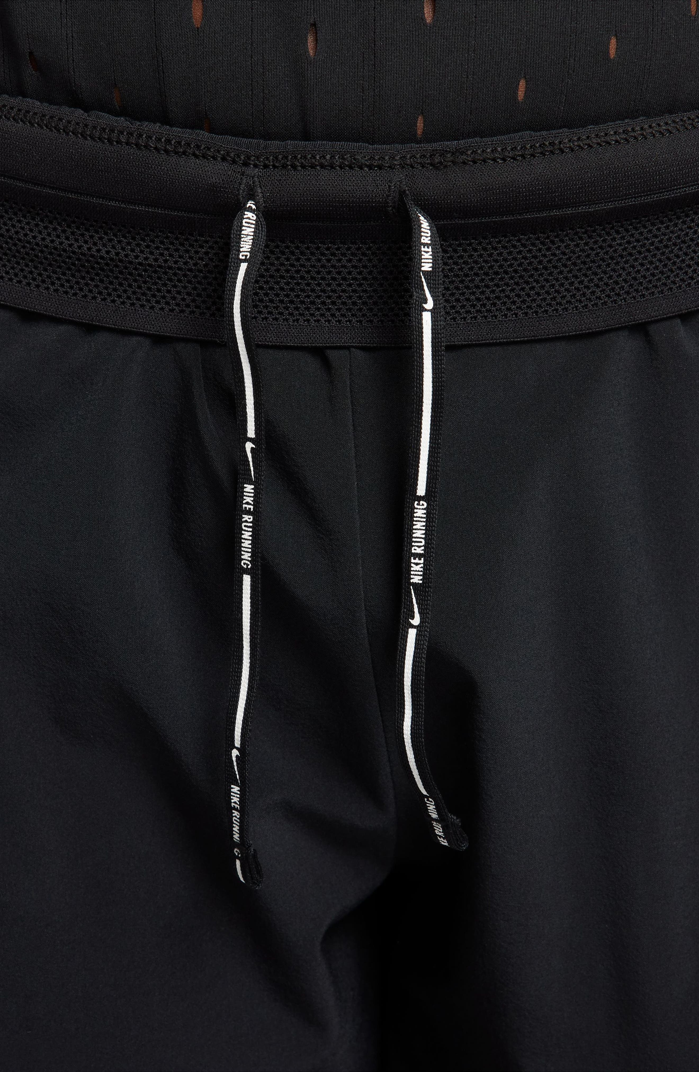 Nike Dri-FIT AeroSwift Running Shorts in 010 Black/white at Nordstrom - 5