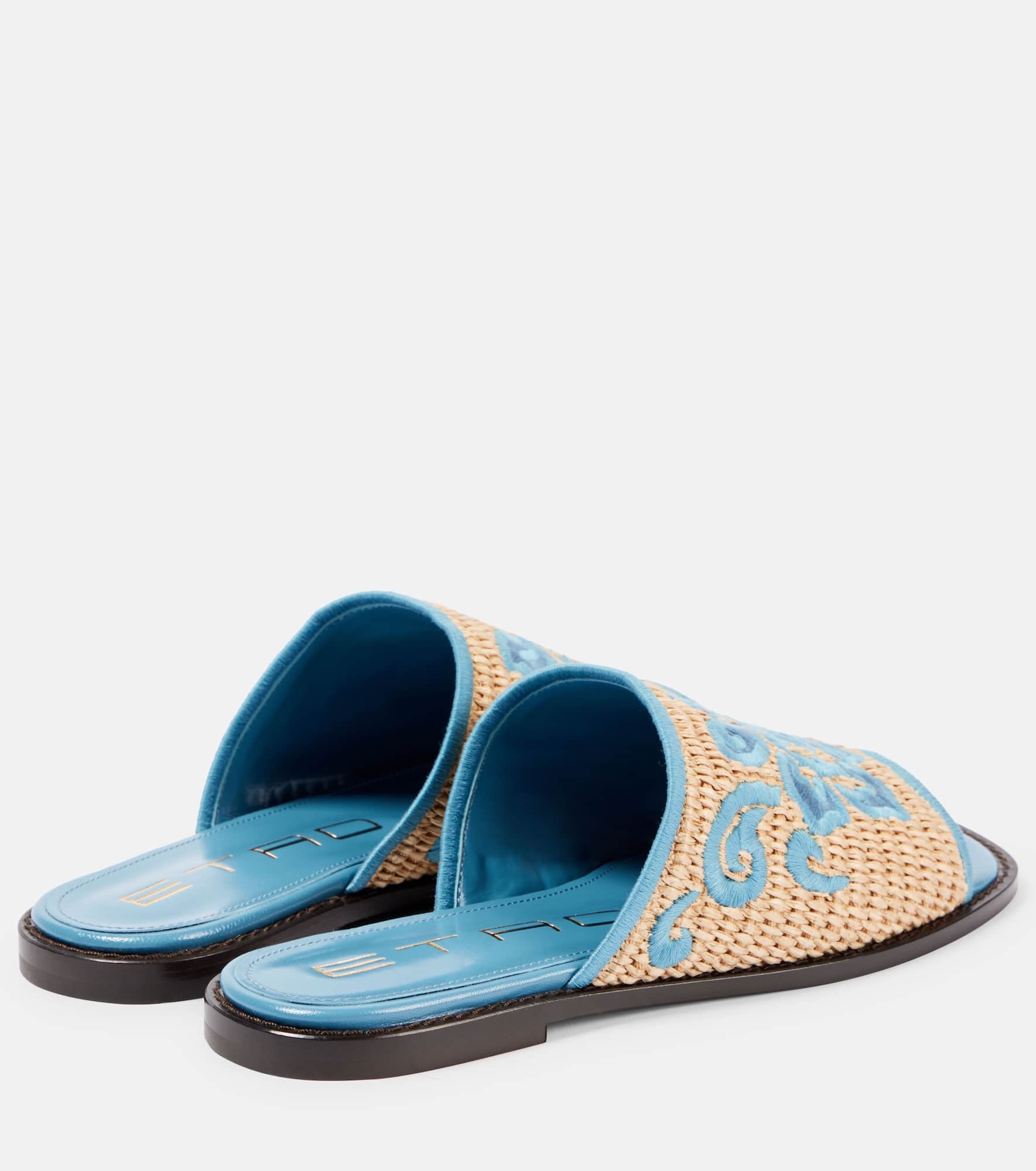 Leather espadrille slides - 2