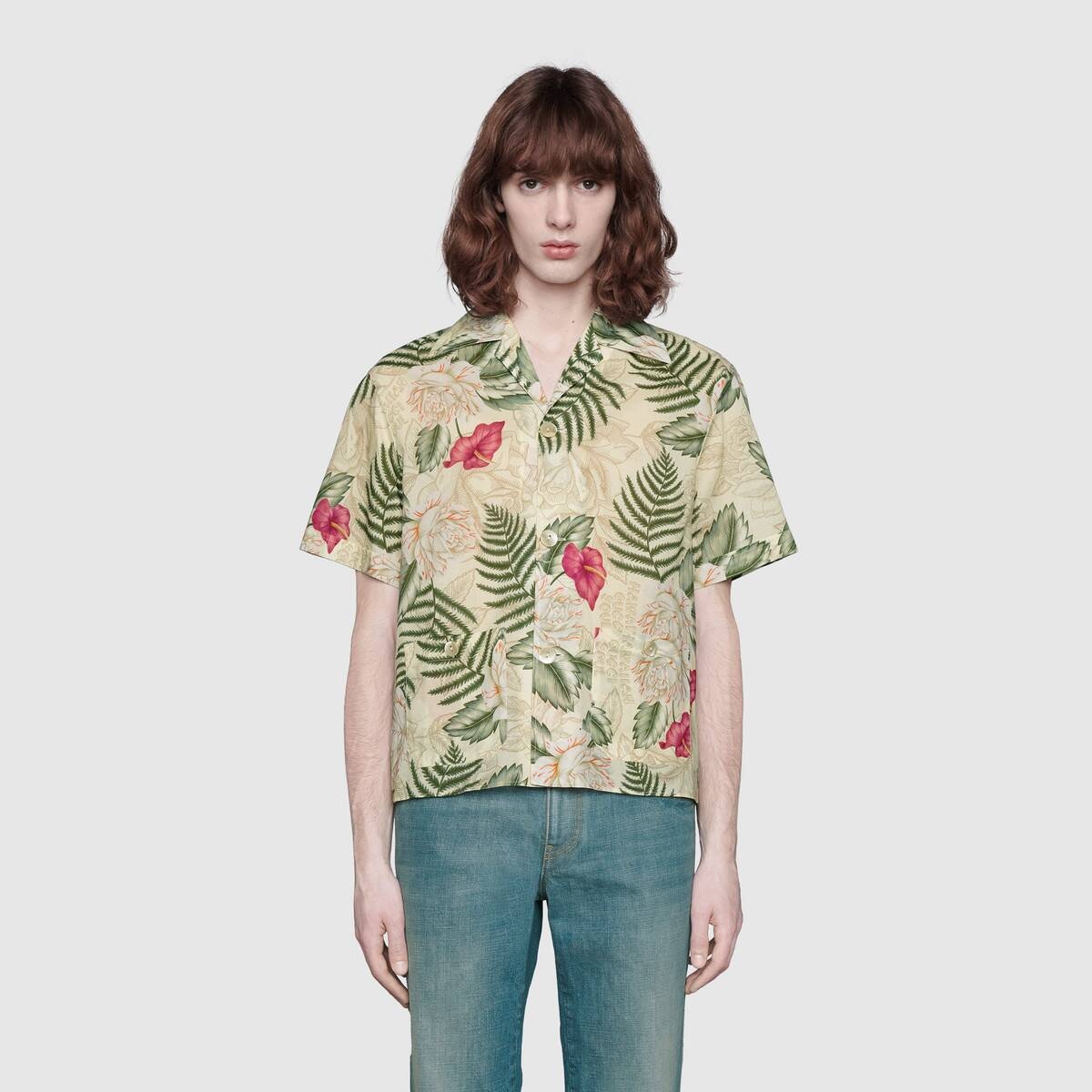 Hawaiian print bowling shirt - 3