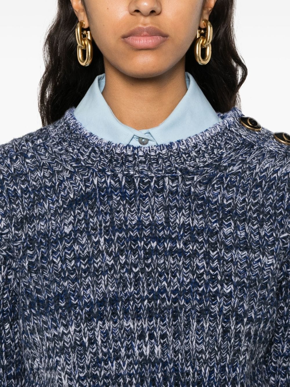 mÃ©lange-effect wool jumper - 5