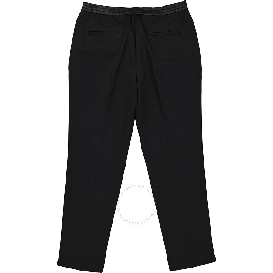 Moncler Ladies Black Straight Leg Canvas Trousers - 2