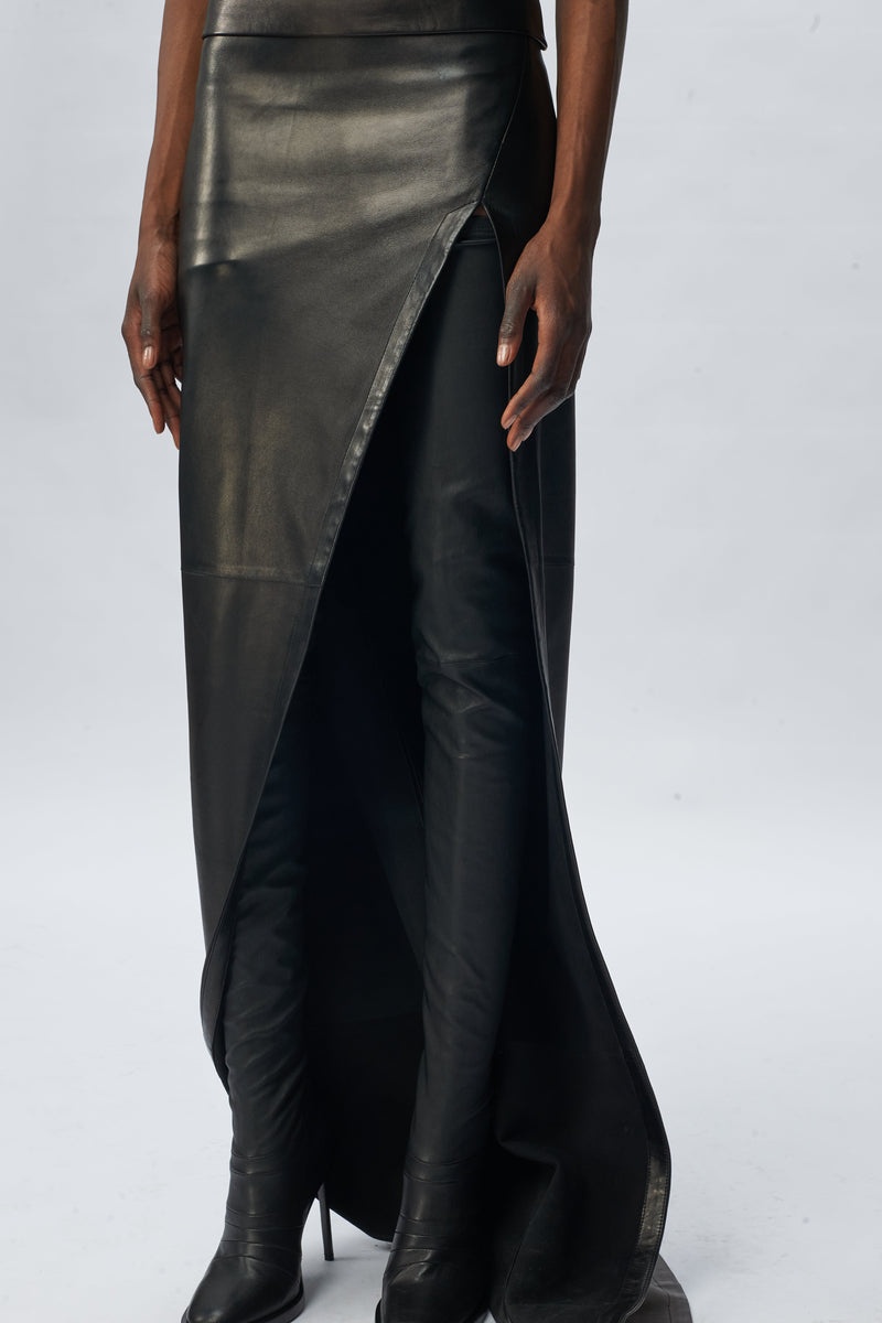 Janita X-Long Asymmetric Skirt With Deep Slit - 5