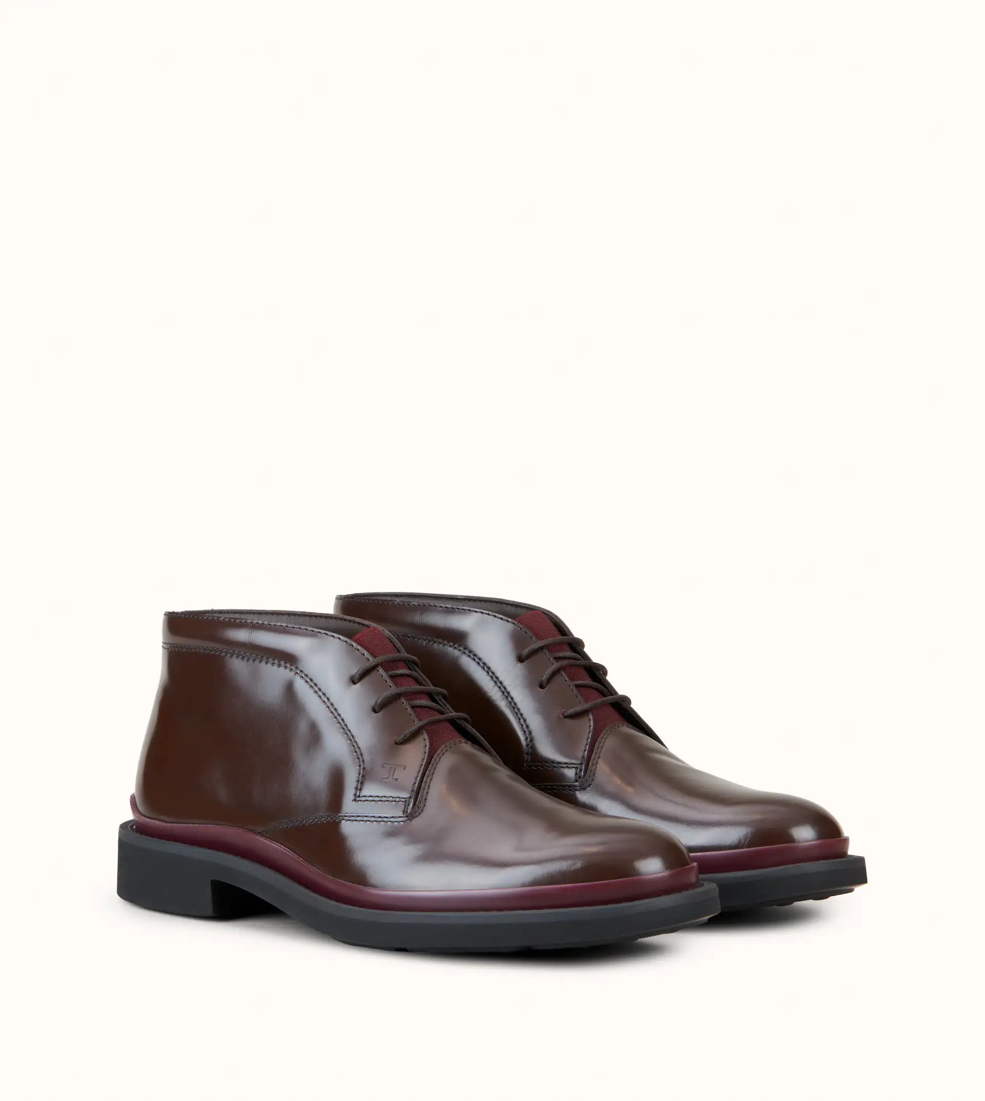DESERT BOOTS IN LEATHER - BROWN, BURGUNDY - 4