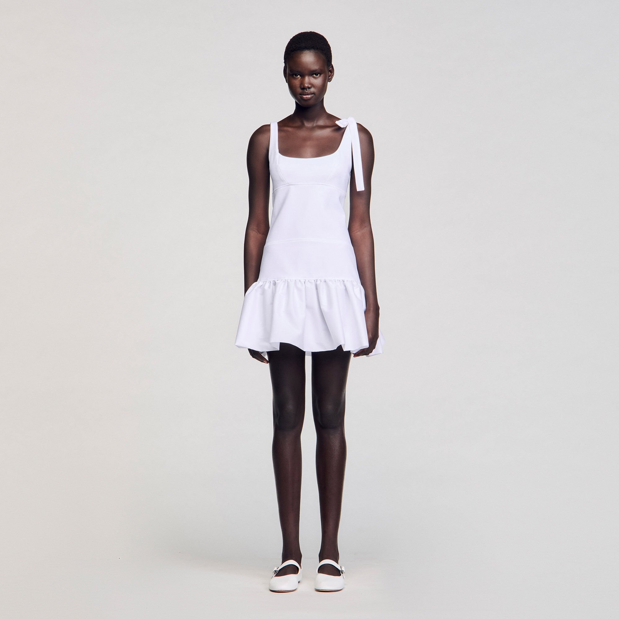 DUAL-MATERIAL MINI DRESS - 2