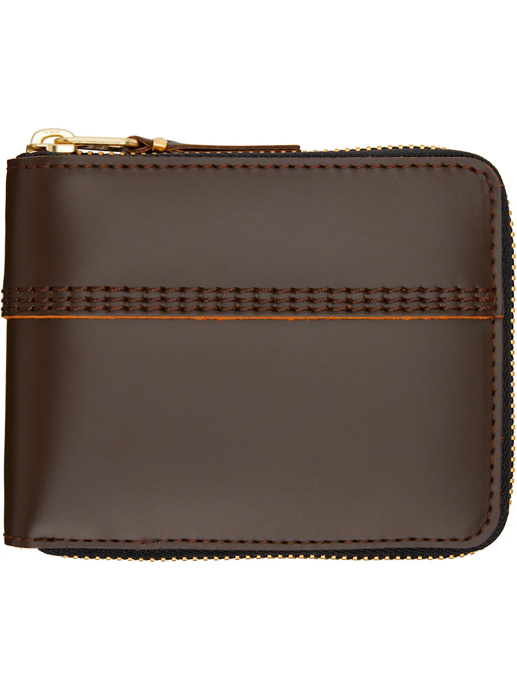 Brown Triple Stitch Wallet - 1