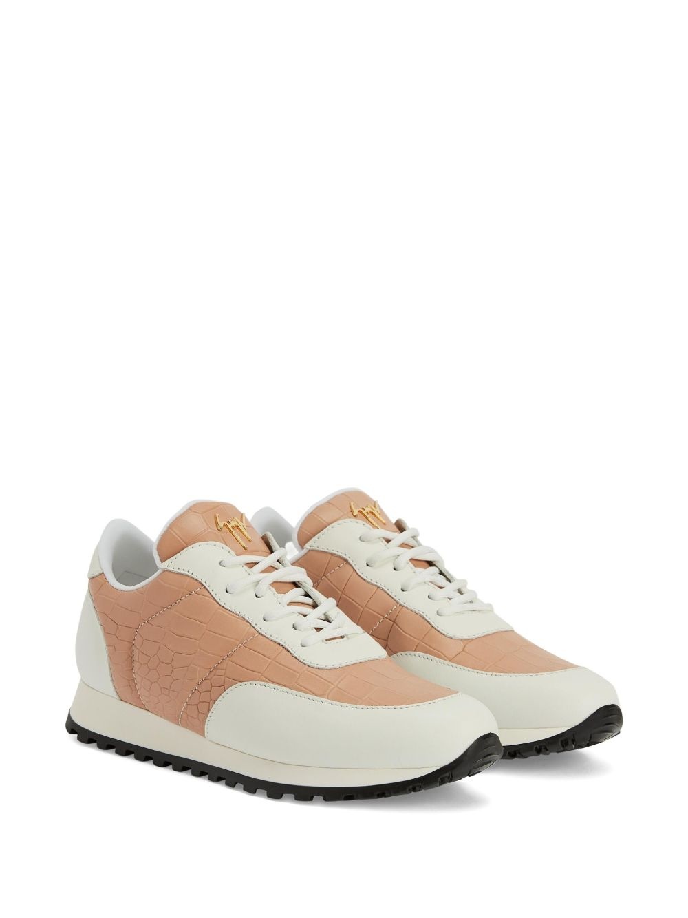 Jimi crocodile-effect leather sneakers - 2