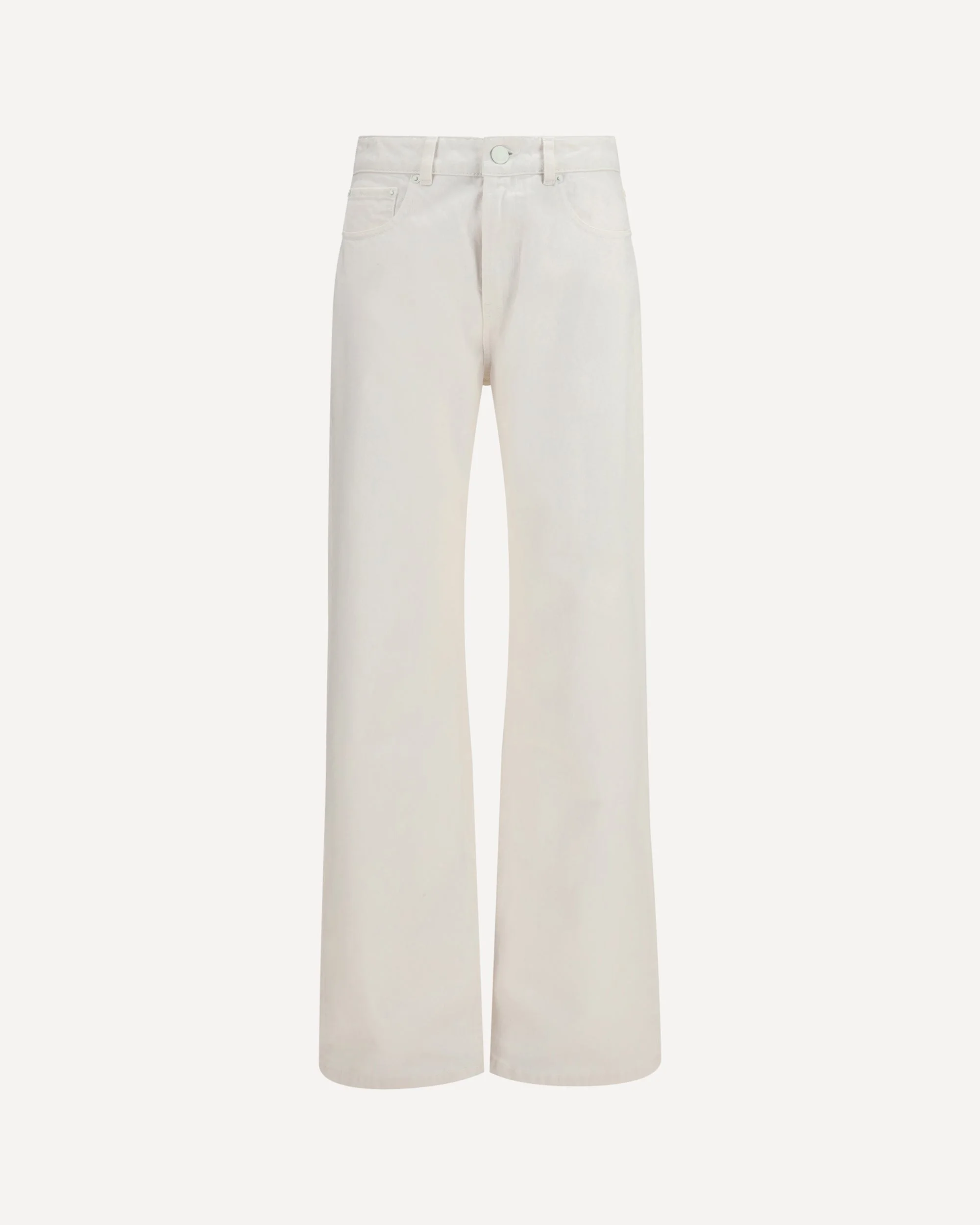 High-rise straight-leg Jeans in cotton - 1
