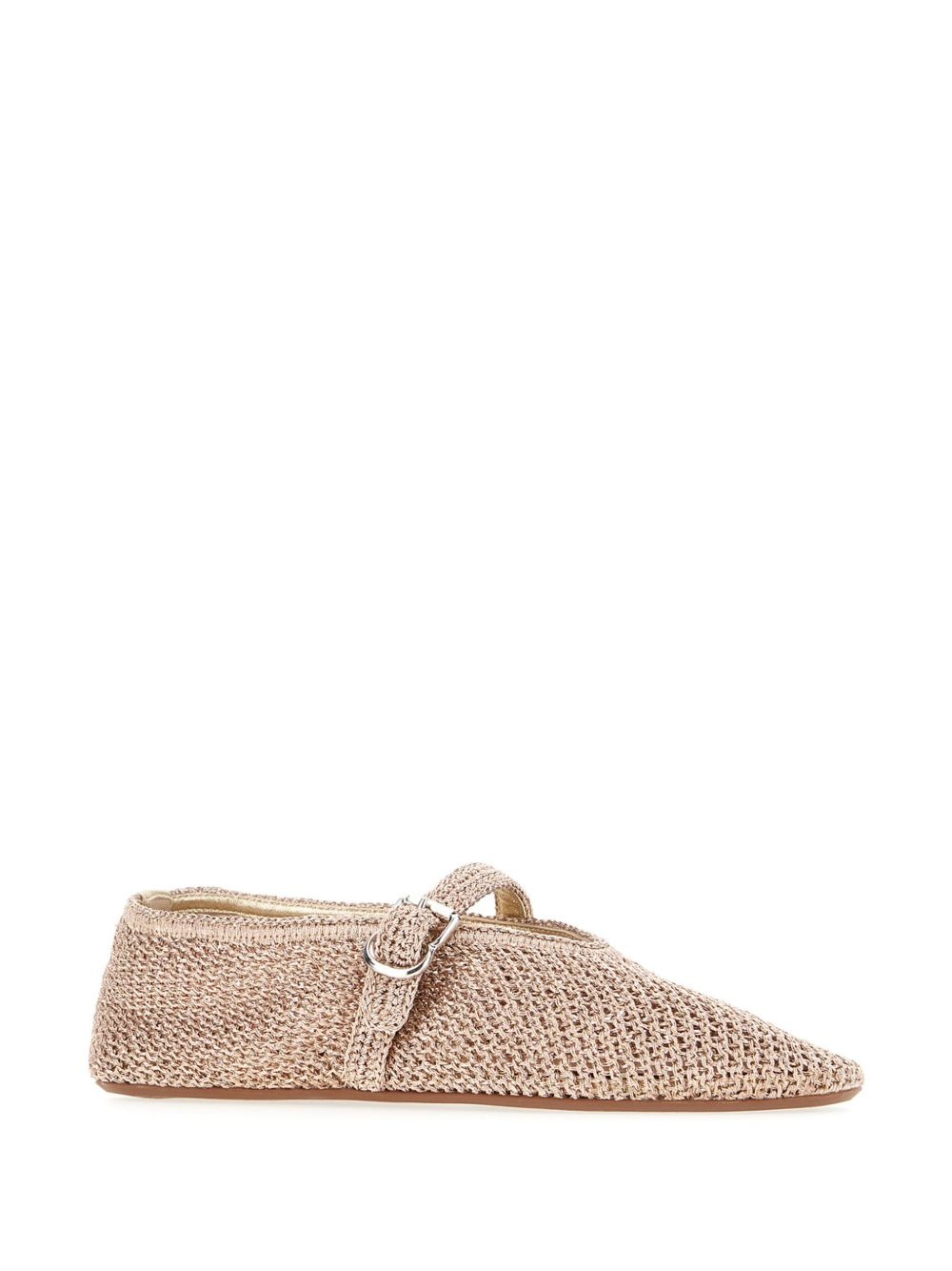 lurex-detail ballerina shoes - 2
