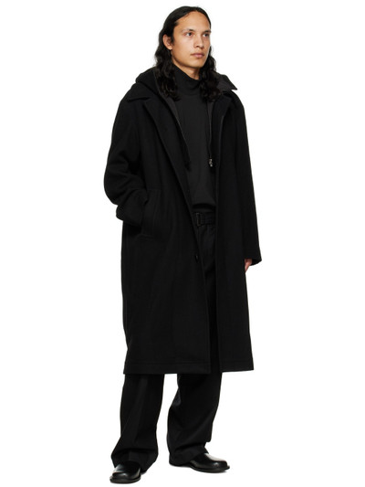 LE17SEPTEMBRE Black Hooded Coat outlook