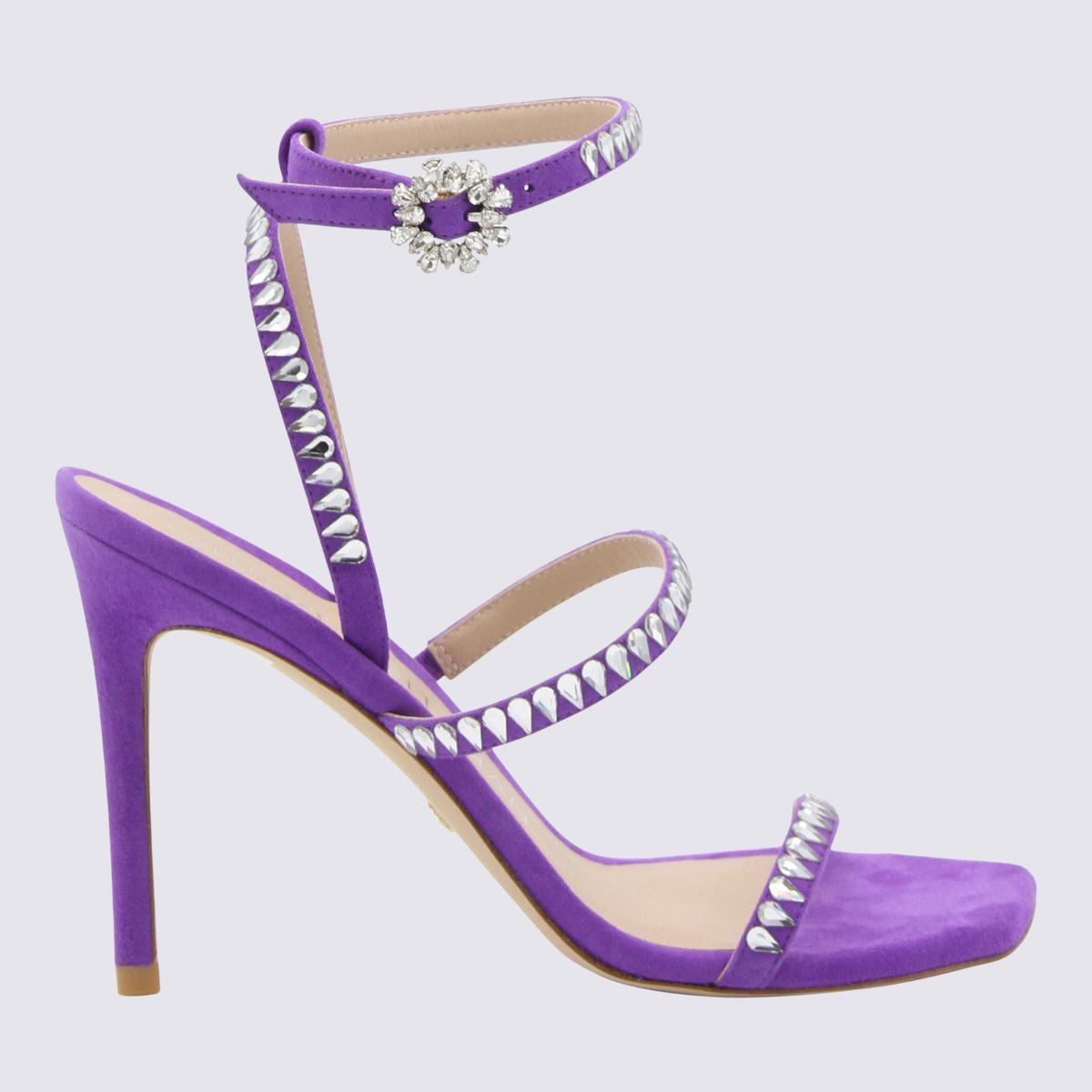 STUART WEITZMAN VIOLET SUEDE SANDALS - 1